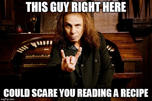 THIS GUY RIGHT HERE; COULD SCARE YOU READING A RECIPE | image tagged in dio horns | made w/ Imgflip meme maker