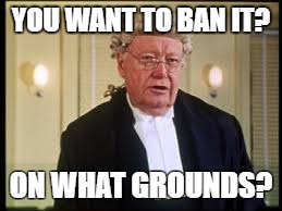 On What Grounds? | YOU WANT TO BAN IT? ON WHAT GROUNDS? | image tagged in on what grounds | made w/ Imgflip meme maker