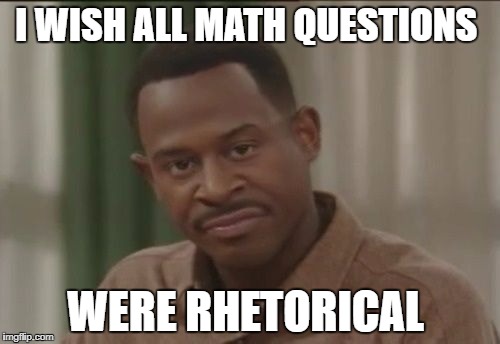 Math | I WISH ALL MATH QUESTIONS; WERE RHETORICAL | image tagged in math | made w/ Imgflip meme maker