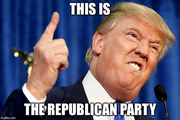 Donald Trump | THIS IS; THE REPUBLICAN PARTY | image tagged in donald trump | made w/ Imgflip meme maker