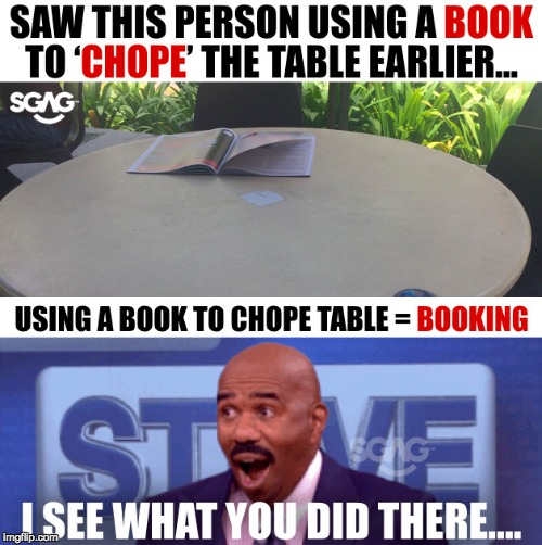 Because CHOP-ING tables is too mainstream... | image tagged in steve harvey | made w/ Imgflip meme maker