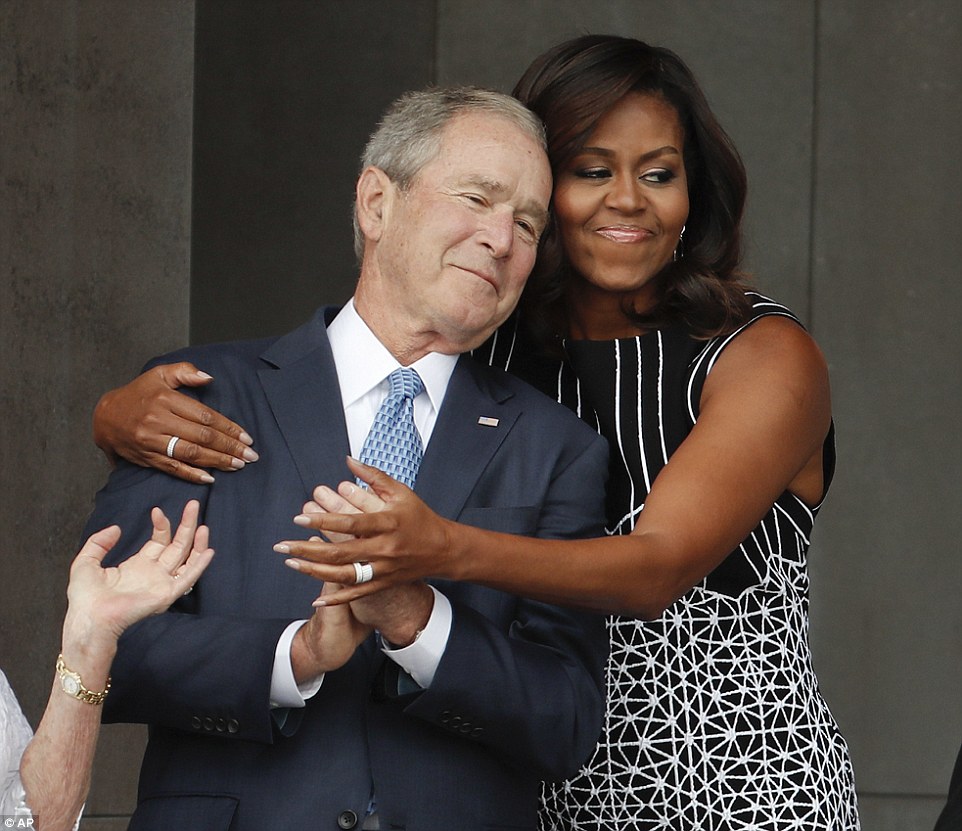 George Bush Michelle Obama Blank Meme Template