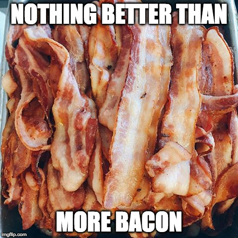 True Story | NOTHING BETTER THAN; MORE BACON | image tagged in iwanttobebaconcom,iwanttobebacon,true story | made w/ Imgflip meme maker