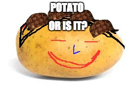 Potato | POTATO; OR IS IT? | image tagged in potato,scumbag | made w/ Imgflip meme maker