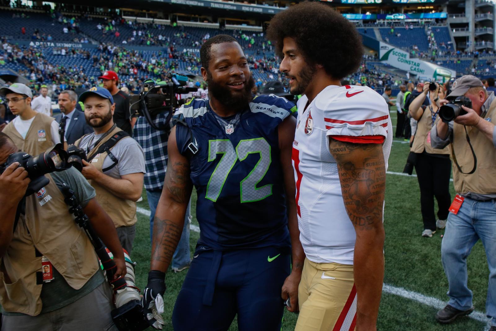 Michael Bennett Colin Kaepernick Blank Meme Template