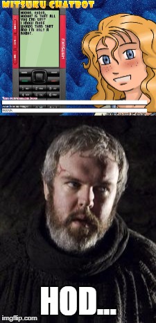 Chatbot is messing with Hodor | HOD... | image tagged in hodor | made w/ Imgflip meme maker