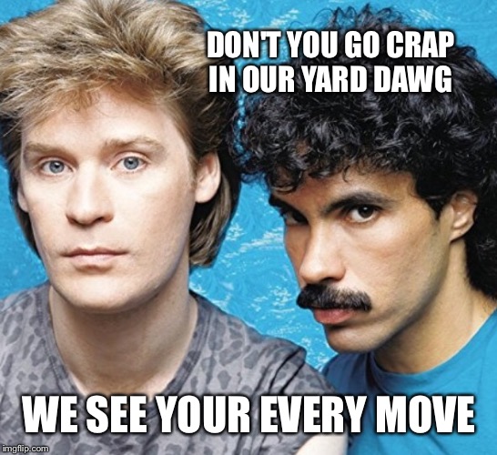 DON'T YOU GO CRAP IN OUR YARD DAWG WE SEE YOUR EVERY MOVE | made w/ Imgflip meme maker