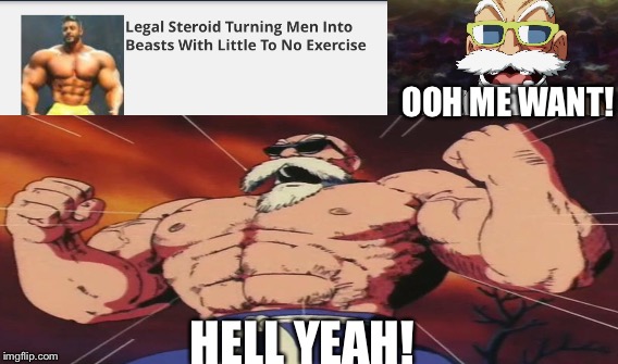 How Master Roshi gets so buff so quick | OOH ME WANT! HELL YEAH! | image tagged in master roshi,dbz,memes | made w/ Imgflip meme maker