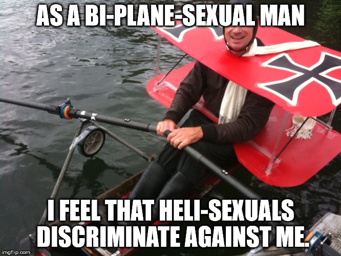 As a bi-plane-sexual man | AS A BI-PLANE-SEXUAL MAN; I FEEL THAT HELI-SEXUALS DISCRIMINATE AGAINST ME. | image tagged in bi-plane-sexual,heli-sexual,attack helicopter,discrimination | made w/ Imgflip meme maker