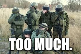 Tactical facepalm | TOO MUCH. | image tagged in tactical facepalm | made w/ Imgflip meme maker