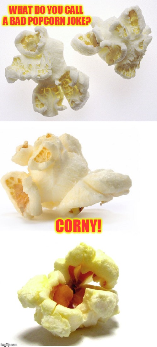 Butter me up! A DashHopes and Shabby Rose Template | WHAT DO YOU CALL A BAD POPCORN JOKE? CORNY! | image tagged in meme,popcorn template,dashhopes shabbyrose,funny popcorn,funny,jokes | made w/ Imgflip meme maker