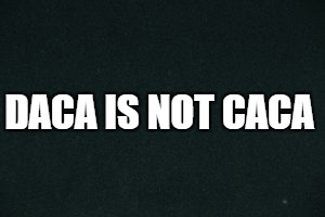 Daca Is Not Caca 2 | DACA IS NOT CACA | image tagged in daca,caca | made w/ Imgflip meme maker