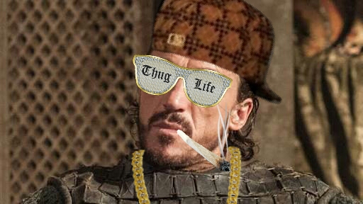 High Quality Thug Life Bronn Blank Meme Template