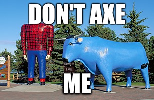 DON'T AXE; ME | image tagged in bunyun | made w/ Imgflip meme maker