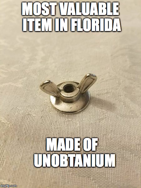 MOST VALUABLE ITEM IN FLORIDA; MADE OF 
UNOBTANIUM | image tagged in hurricane irma | made w/ Imgflip meme maker