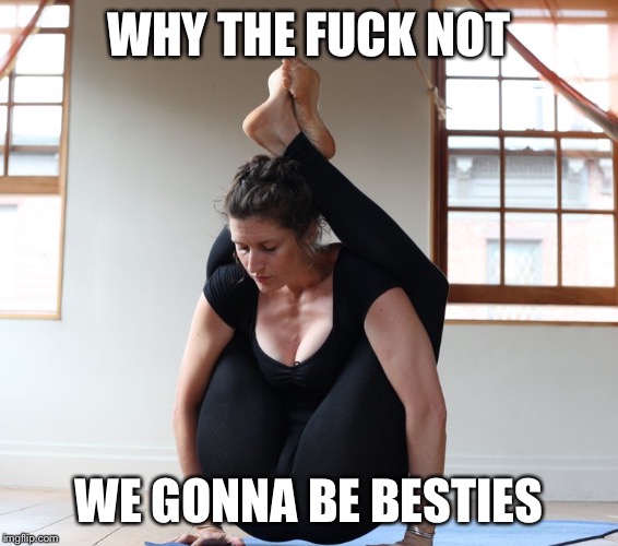 WHY THE F**K NOT WE GONNA BE BESTIES | made w/ Imgflip meme maker