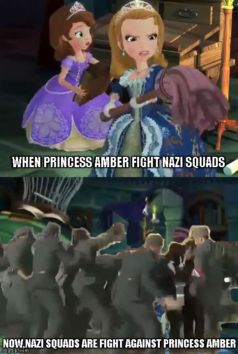 Princess Amber vs Nazi Squads | WHEN PRINCESS AMBER FIGHT NAZI SQUADS; NOW,NAZI SQUADS ARE FIGHT AGAINST PRINCESS AMBER | image tagged in princess amber vs nazi squad,memes | made w/ Imgflip meme maker