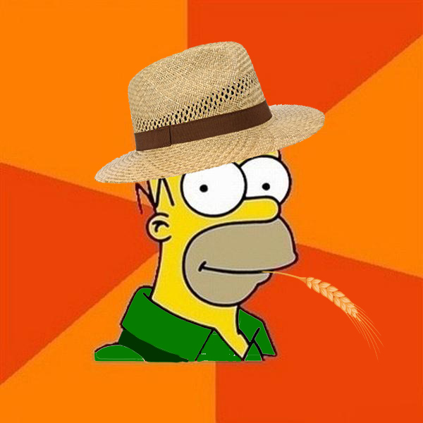 High Quality Farmer Homer | DR Blank Meme Template