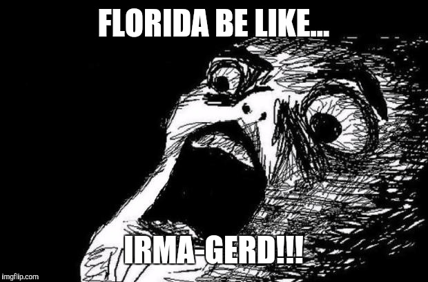 omg | FLORIDA BE LIKE... IRMA-GERD!!! | image tagged in omg | made w/ Imgflip meme maker