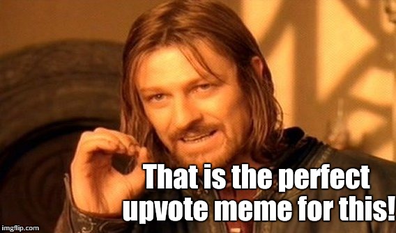 One Does Not Simply Meme | That is the perfect upvote meme for this! | image tagged in memes,one does not simply | made w/ Imgflip meme maker