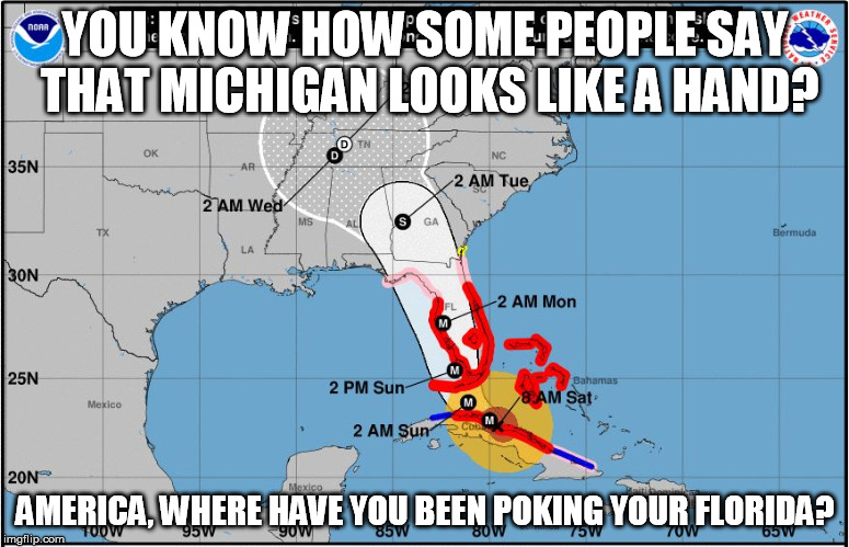 If you are in florida you are quite literally...SCREWED | YOU KNOW HOW SOME PEOPLE SAY THAT MICHIGAN LOOKS LIKE A HAND? AMERICA, WHERE HAVE YOU BEEN POKING YOUR FLORIDA? | image tagged in florida down there,memes,stds | made w/ Imgflip meme maker