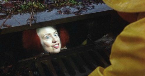 High Quality hillary pennywise Blank Meme Template