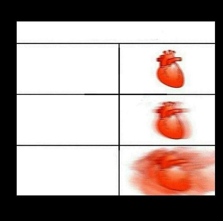 heart beating faster Blank Meme Template