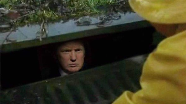 High Quality Trump Pennywise Blank Meme Template