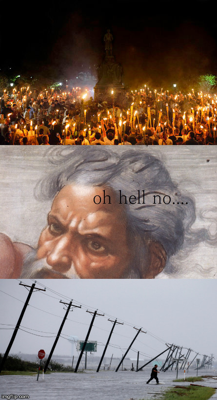 oh hell no | image tagged in fascists,michelangelo,hurricane | made w/ Imgflip meme maker