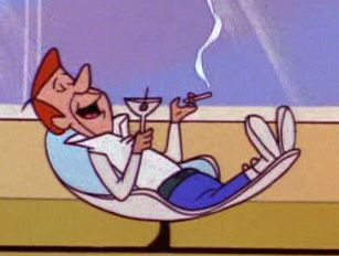High Quality George Jetson relaxing Blank Meme Template