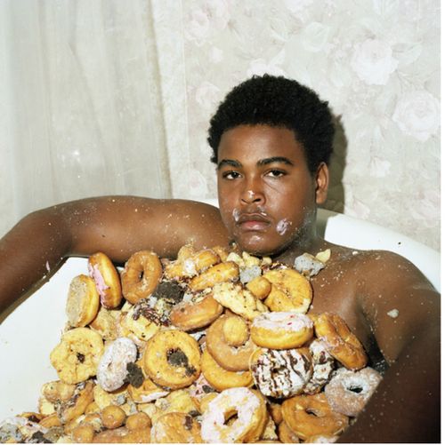 guy in donuts Blank Meme Template