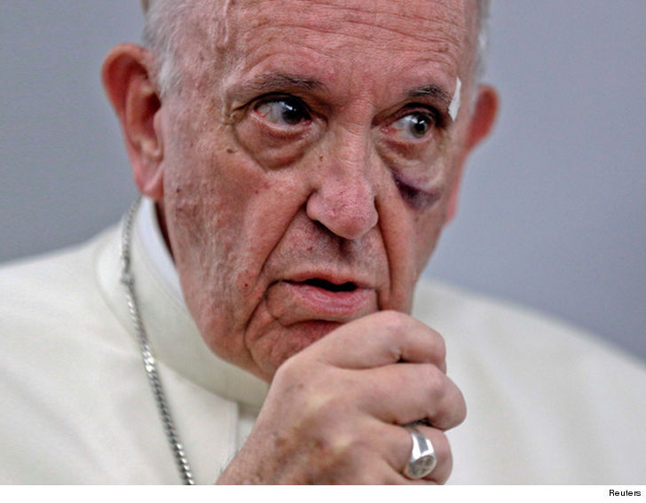 Pope Francis Black Eye Blank Meme Template