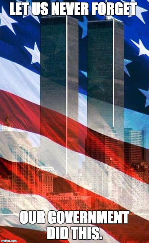 Twin Towers | LET US NEVER FORGET; OUR GOVERNMENT DID THIS. | image tagged in twin towers | made w/ Imgflip meme maker