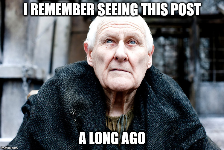 I REMEMBER SEEING THIS POST; A LONG AGO | image tagged in gameofthrones | made w/ Imgflip meme maker