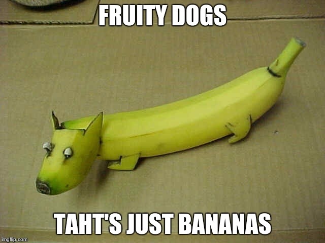 FRUITY DOGS TAHT'S JUST BANANAS | made w/ Imgflip meme maker