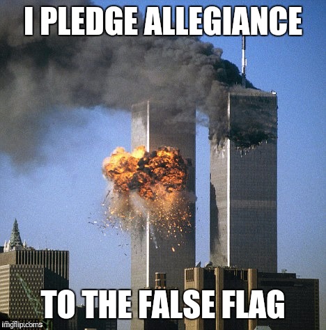 I PLEDGE ALLEGIANCE; TO THE FALSE FLAG | image tagged in memes | made w/ Imgflip meme maker