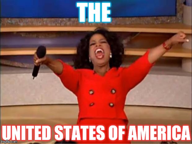 Oprah You Get A Meme | THE UNITED STATES OF AMERICA | image tagged in memes,oprah you get a | made w/ Imgflip meme maker