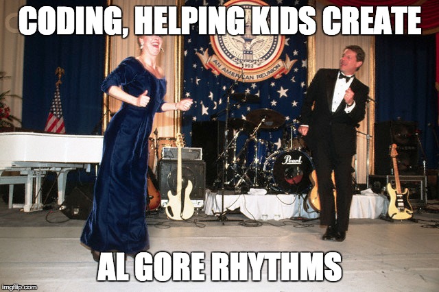 Algorithms | CODING, HELPING KIDS CREATE; AL GORE RHYTHMS | image tagged in coding | made w/ Imgflip meme maker