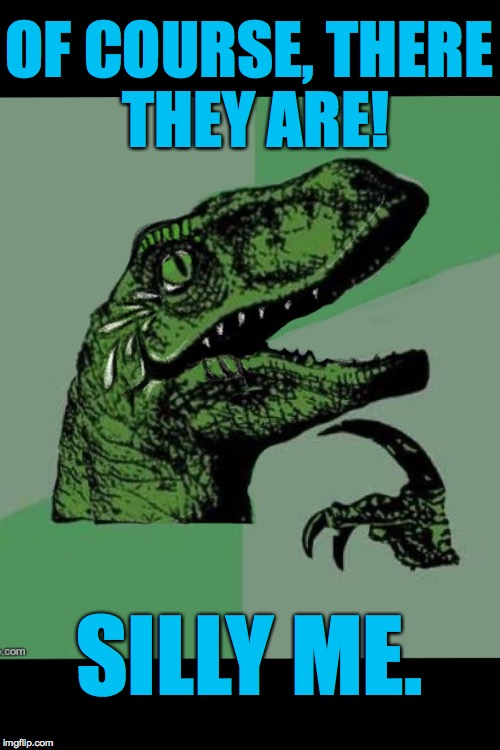 OF COURSE, THERE THEY ARE! SILLY ME. | made w/ Imgflip meme maker