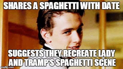*server turns on jukebox and plays "Bella Notte"* | SHARES A SPAGHETTI WITH DATE; SUGGESTS THEY RECREATE LADY AND TRAMP'S SPAGHETTI SCENE | image tagged in smooth move sam,smooth move sammy | made w/ Imgflip meme maker