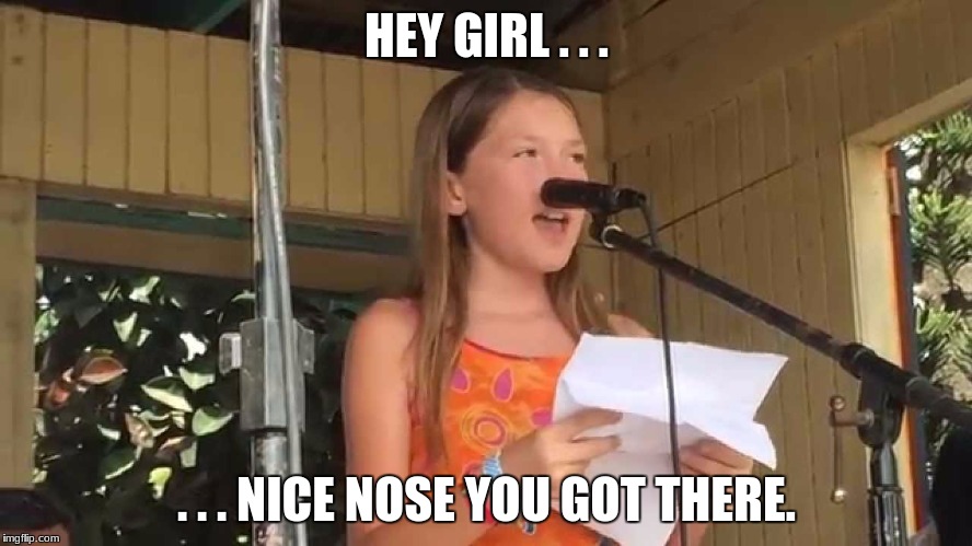 Nice Nose | HEY GIRL . . . . . . NICE NOSE YOU GOT THERE. | image tagged in hilarious,nose | made w/ Imgflip meme maker