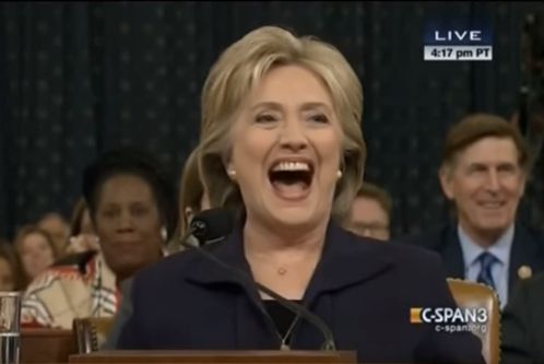 Hillary cackling Blank Meme Template