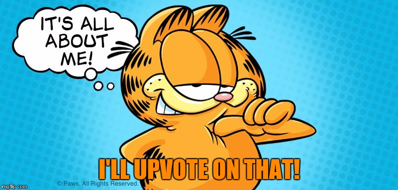 Approving  Garfield | I'LL UPVOTE ON THAT! | image tagged in approving  garfield | made w/ Imgflip meme maker