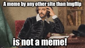 A meme by any other site than imgflip is not a meme! | made w/ Imgflip meme maker