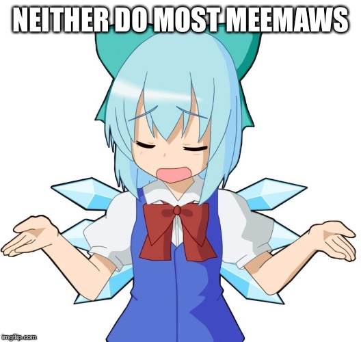 Anime Girl Shrug | NEITHER DO MOST MEEMAWS | image tagged in anime girl shrug | made w/ Imgflip meme maker
