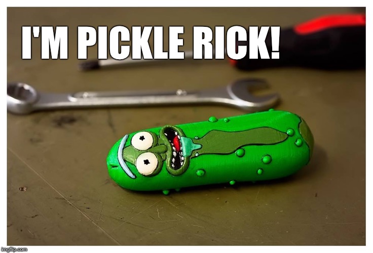 I'M PICKLE RICK! | image tagged in pickle rick | made w/ Imgflip meme maker