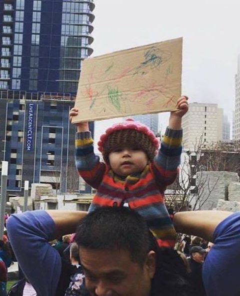 protesting baby Blank Meme Template