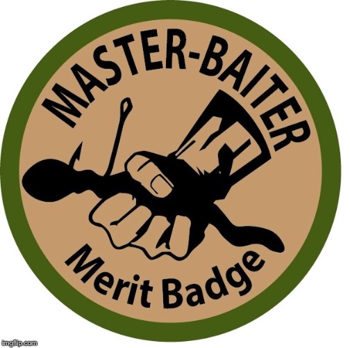 I Got This Badge When I Was 14 | image tagged in memes,funny,play on words,badges,hairy palms | made w/ Imgflip meme maker