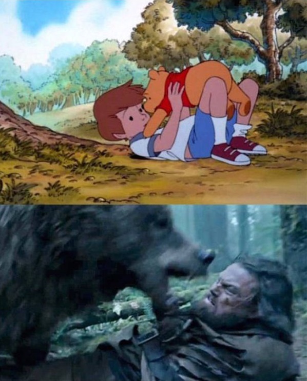 High Quality The Revenant winnie Pooh Blank Meme Template