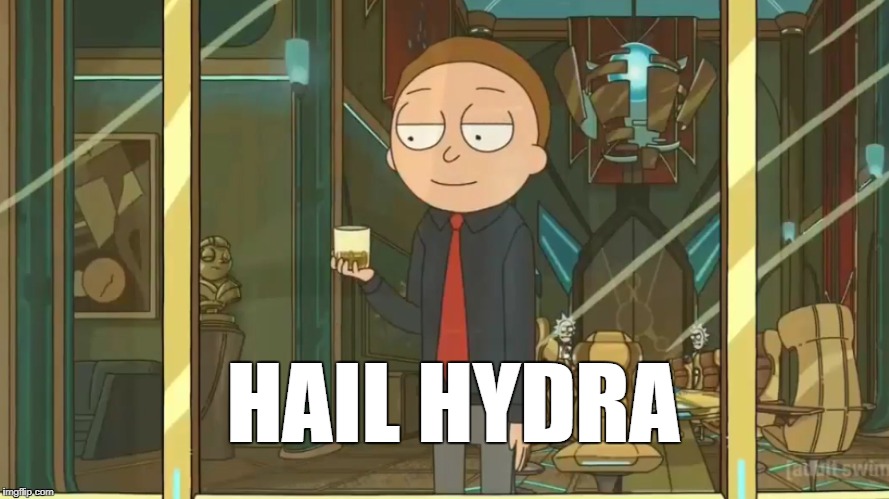 President Morty | HAIL HYDRA | image tagged in rick and morty,hail hydra | made w/ Imgflip meme maker